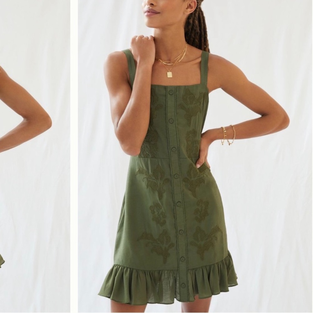 Anthropologie NWT Embroidered Mini Dress Size XL.